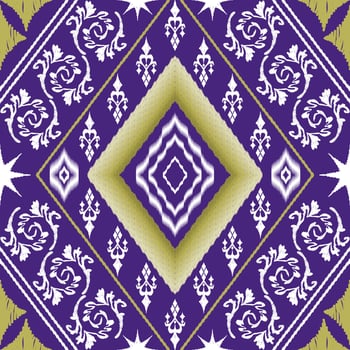 Geometric ethnic oriental traditional art pattern.Figure tribal embroidery style.Design for background,wallpaper,clothing,wrapping,fabric,element,vector illustration. vector
