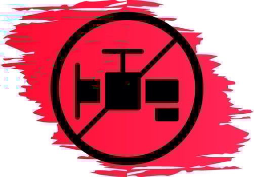Dont Waste Water Creative Icon Design vector
