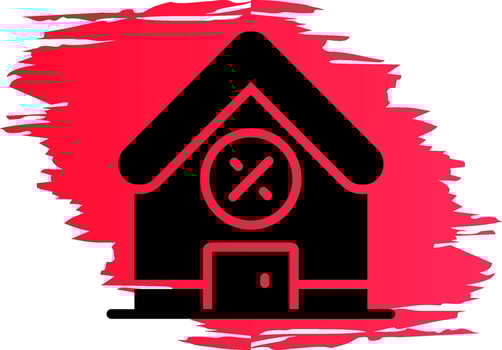 Home Office Tax Deduction Creative Icon Design vector