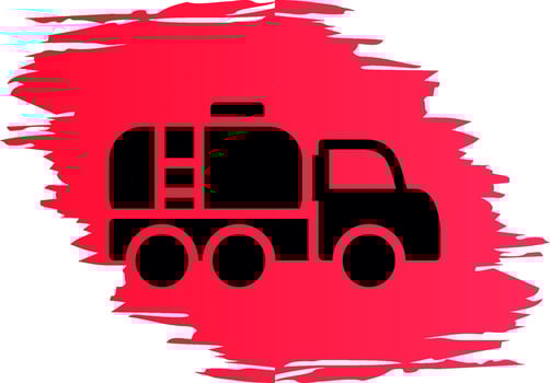 Tanker Truck Creative Icon Design vector