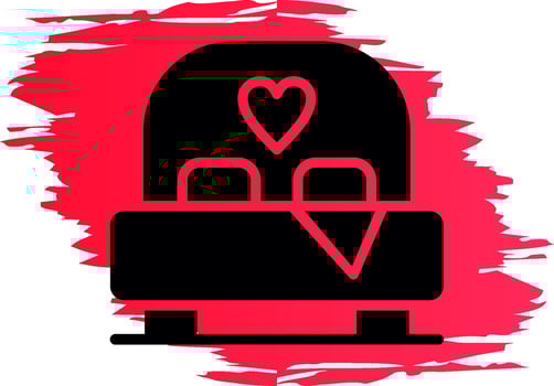 Bed Creative Icon Design vector