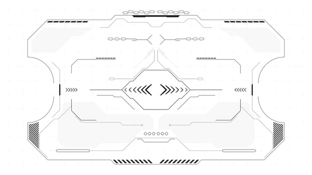 Abstract futuristic hud interface design vector