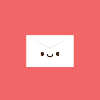 Letter vector. Love letter cartoon vector. Love letter character design. vector