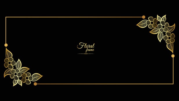 Vector luxury decorative golden vintage frames and borders. retro ornamental frame art and flower isolated floral background