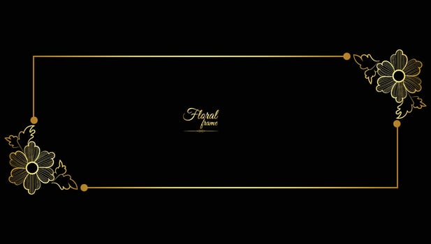 Vector luxury decorative golden vintage frames and borders. retro ornamental frame art and flower isolated floral background