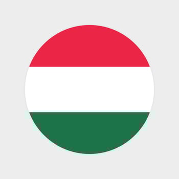 Hungary national flag vector illustration. Hungary Round flag.