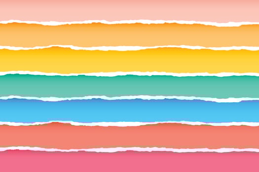 Ripped Paper background with CMYK Colors and male head silhouette. Colorful Ripped paper with prit colors. Concept for presenting color printing. Banner template. Vector available.