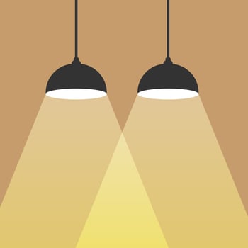 Spotlights Brown Background vector