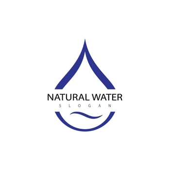 Water drop illustration logo vector design