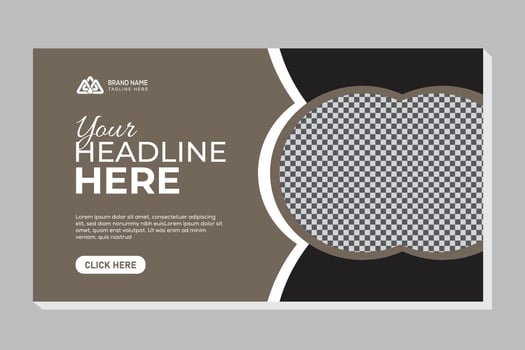 Creative business thumbnail design, illustration social media post, Social media post banner design template. vector