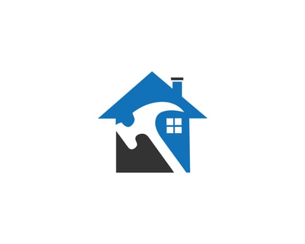 House repair services logo design vector template.
