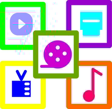 Multimedia Vector Icon