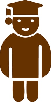 Graduate Student Vector Icon
