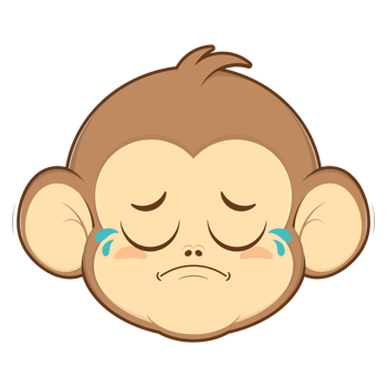 monkey crying face cartoon cute png