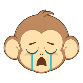 monkey crying face cartoon cute png