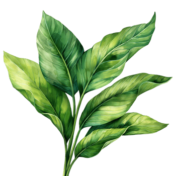 AI generated Watercolor painting of botanical tropical leaves isolated on transparent background. png