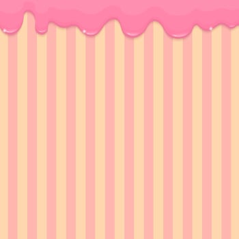 Pink liquid and pastel striped background vector