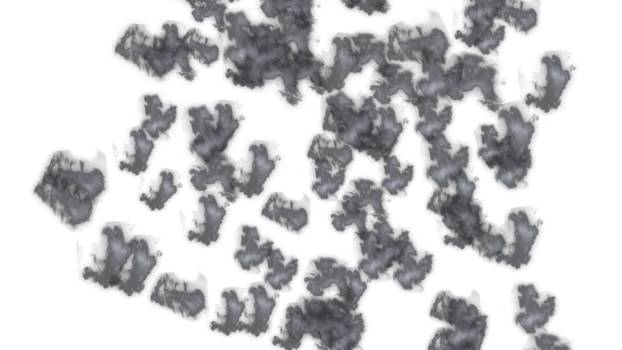 a bunch of black and white smoke on a transparent background png