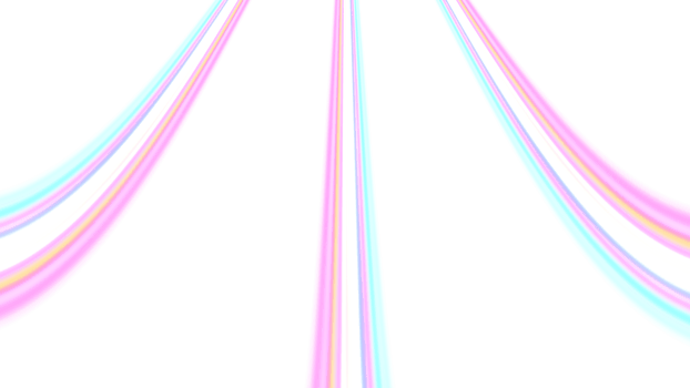 a rainbow colored stream of light on a transparent background png