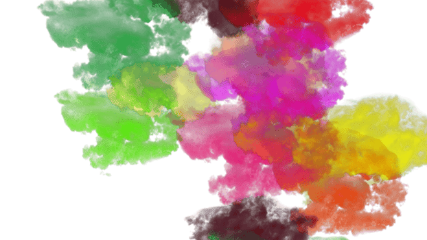 colorful paint splashes on transparent background png