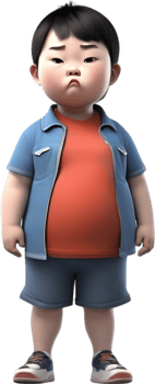 AI generated 3D cute cartoon child icon. png