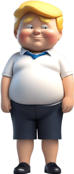 AI generated 3D cute cartoon child icon. png