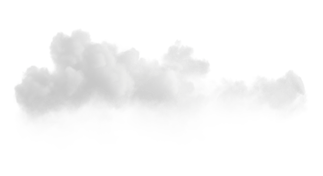 Smooth soft cumulus clouds cut out transparent background 3d rendering file png