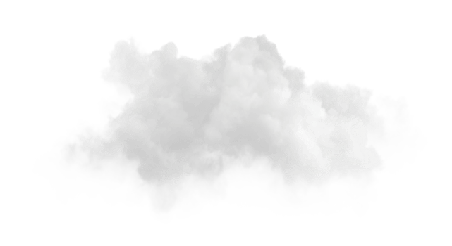 Soft white fluffy clouds shape floating special effect 3d rendering file png