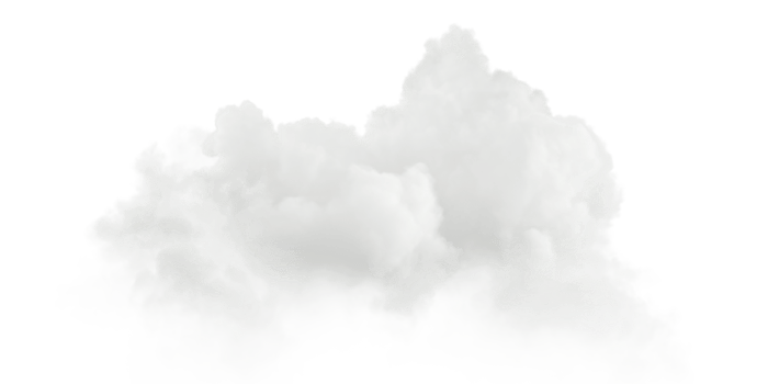 Cut out fluffy clouds floating 3d rendering files png
