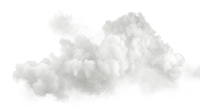 White clear cloudy isolated transparent backgrounds 3d illustration png