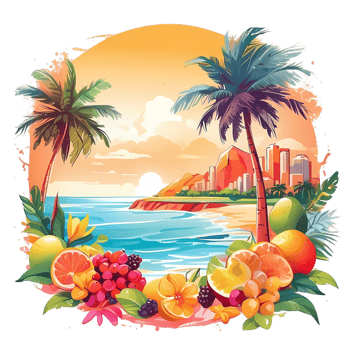 Tshirt Design Summer Concept on Vibrant Colors png