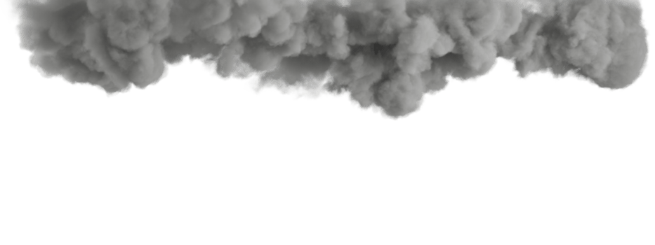 Black cloudiness over top isolated transparent backgrounds 3d rendering png