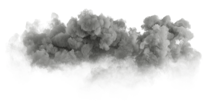 Darkness rain cloud isolated on transparent backgrounds 3d rendering file png