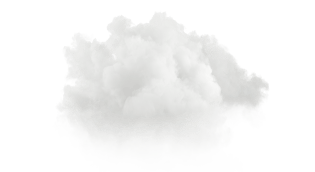 Soft fluffy cloud cut out backgrounds 3d rendering file png
