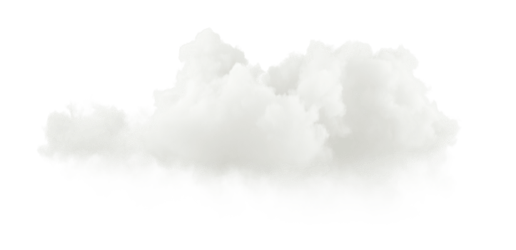 Soft clean fluffy clouds shapes cutout 3d rendering file png