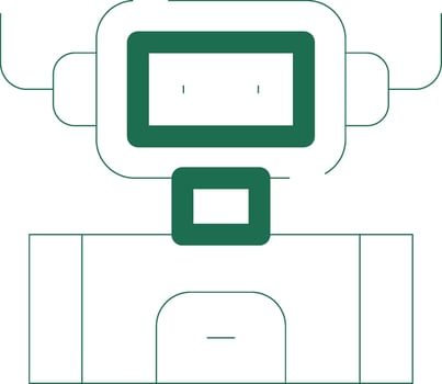 Industrial Robot Creative Icon Design vector