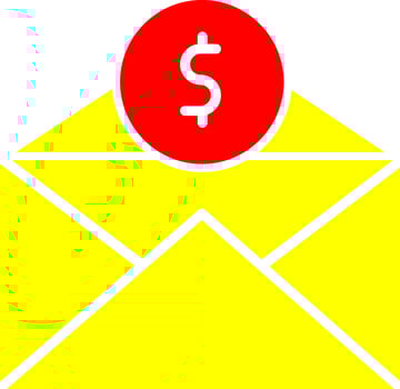 Mail Coin Vector Icon