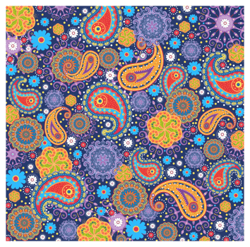 Retro 60s 70s Colorful Hippie Style Bohemian Paisley Pattern png