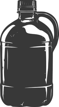 AI generated Silhouette Gallon of water black color only vector