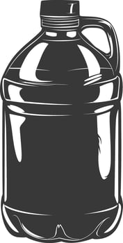 AI generated Silhouette Gallon of water black color only vector
