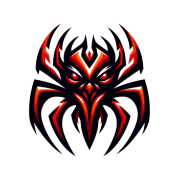 AI generated evil spider illustration. suitable for a logo. available in PNG