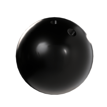 a black bowling ball on a transparent background png