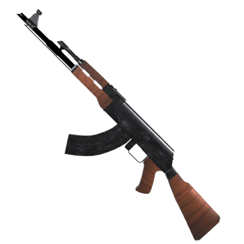 an ak - 47 machine gun on a transparent background png