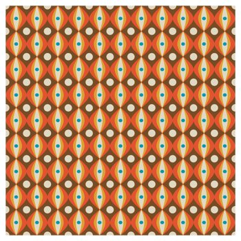 Vintage 60s 70s Brown And Orange Retro Mid Century Pattern png