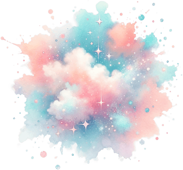 AI generated Colorful Watercolor Splash with Sparkles Watercolor Clipart Isolated png