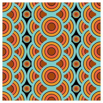 60s 70s Style Retro Modern Circles Vintage Mid Century Pattern png