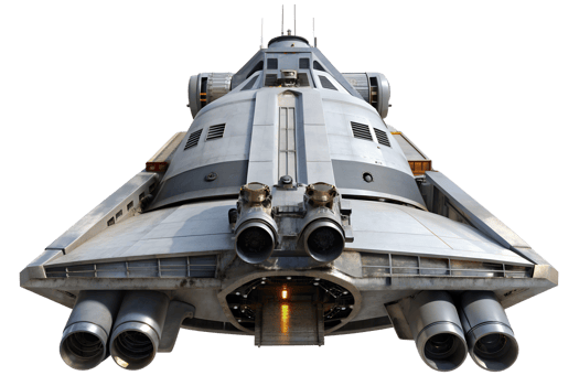 , futuristic spaceship isolated transparent background png