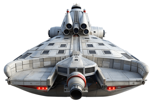 , futuristic spaceship isolated transparent background png