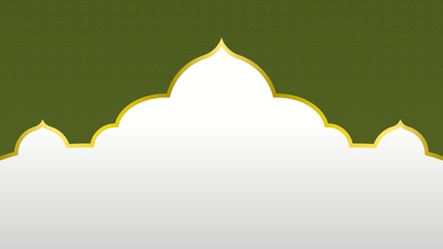 green islamic template vector background. arabic template background with copy space