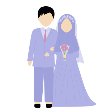 Purple Muslim Couple png